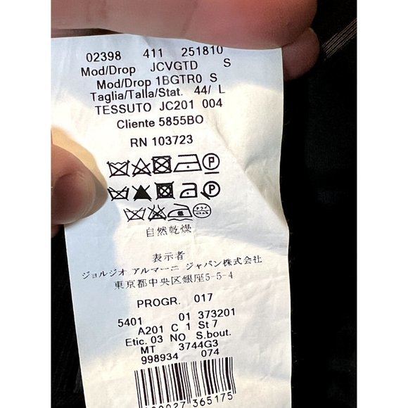 Armani Collezioni Giorgio Pinstripe Blazer  Sport Coat - Size‎ 44L - Picture 6 of 6